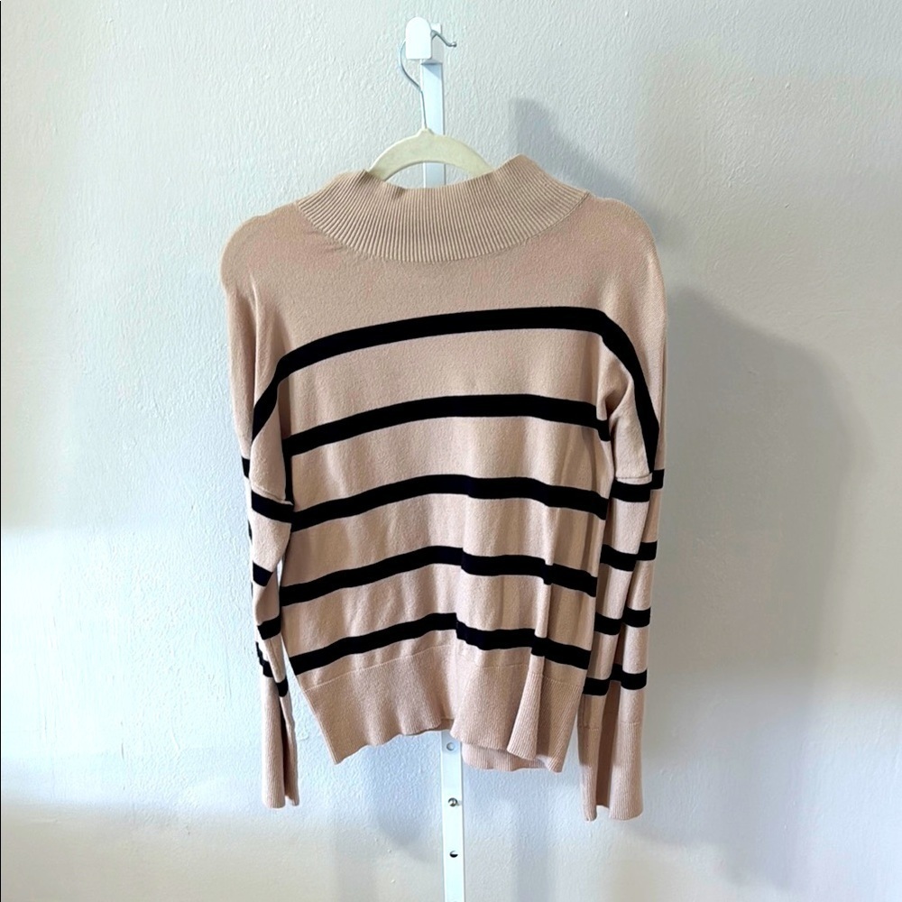 Striped Beige and Black Sweater size medium